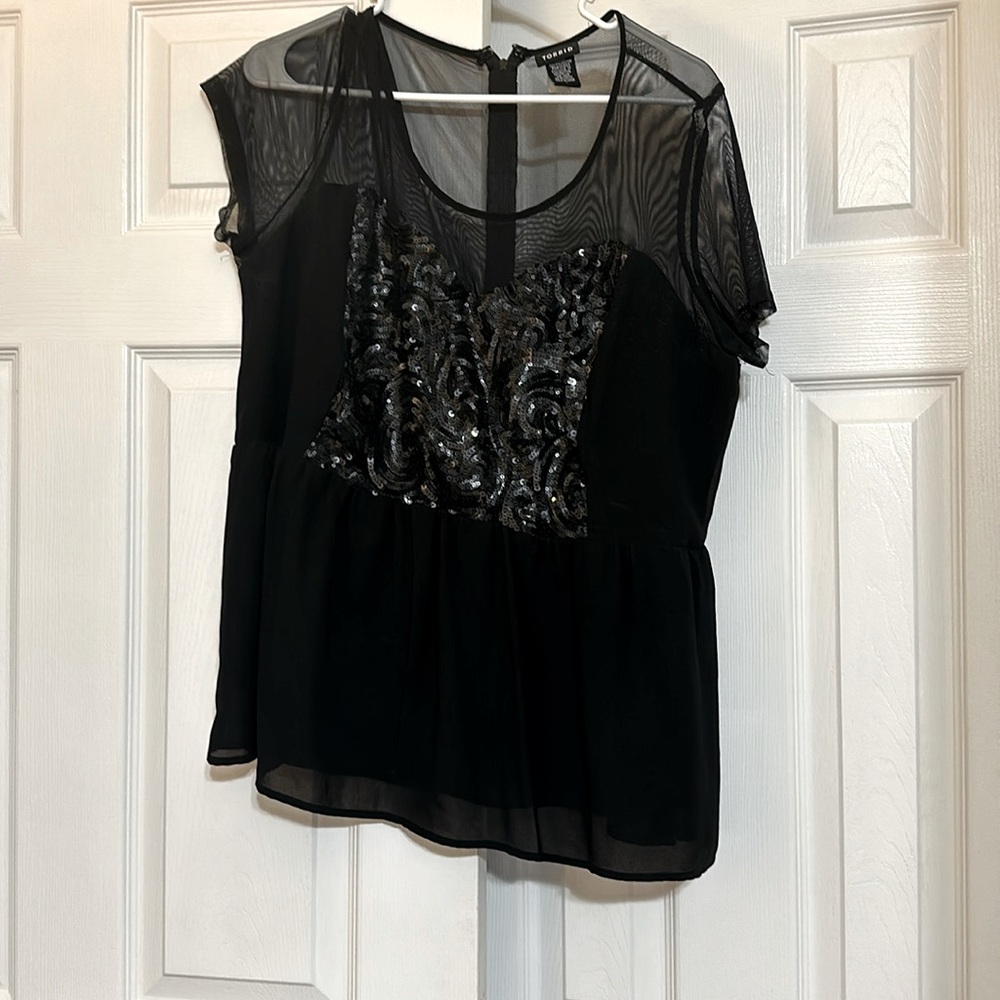 TORRID SIZE 1 sequin peplum top